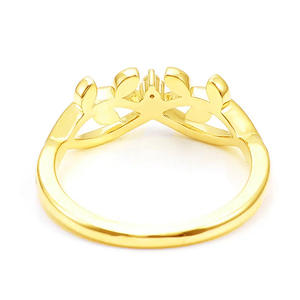 Anello da Donna in Oro Giallo con Diamante Taglio Brillante Rotondo Colore G Naturale Stile Romantico per Fidanzamento - Product Image 6