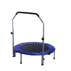 Factory Wholesale Foldable Portable Rebound Gym Fitness Trampoline For Indoor Sport Gym Equipment With Adjustable Handle