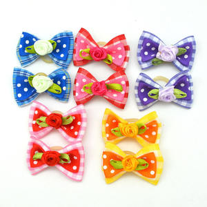 Groothandel Huisdierenkleding Accessoires Verzorgingsaccessoire Bloemenhonden Prints Hondenhaarstrik Knoop Met Elastiekjes - Product Image 4