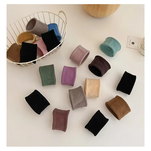 Elastici per capelli larghi e spessi alla moda da donna, elastici per capelli tinta unita senza cuciture, fasce per capelli basic, fermacoda alto - Product Image 6