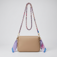 Chaîne de sac de luxe en soie entrelacée avec métal, accessoires de décoration pour sacs à main, poignée de sac DIY, cadeau