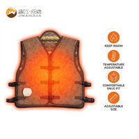 Gilet chauffant à photons infrarouges lointains Jiwan Lejia en améthyste, jade et tourmaline pour le corps, avec lumières bio-photoniques, plage de température 30-70°C