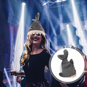 Anniversaire Performance Props Électrique Cosplay Carnaval Queue Moving Shark Cap Adorable Shark Party Hat avec Chansons - Product Image 4