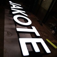 Enseignes de magasin LED à éclairage frontal en PVC, durables et élégantes pour les commerces de détail et les bureaux