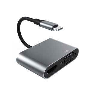 Adaptador otg 2 en 1 tipo c de HC-10, adaptador usb c a hdtv <span class=keywords><strong>vga</strong></span> para pantalla de vídeo, hub para teléfonos móviles y portátiles - Product Image 1
