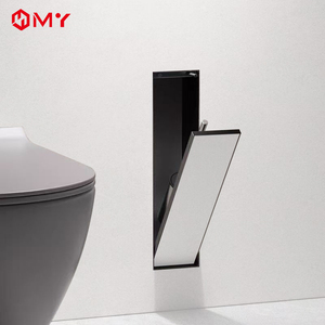 Nicchia Moderna per Spazzola WC con Design a Incasso Invisibile in Acciaio e Testina in Silicone - Product Image 5