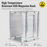 Racks de stockage de cartes PCB ESD en aluminium zingué pour SMT, 460x400x563mm, 300 unités, résistants à la chaleur, autoportants, réglables, certifiés RoHS