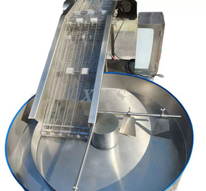 <span class=keywords><strong>Table</strong></span> de revêtement en poudre rotative automatique avec convoyeur pour lignes de traitement de poulet frit et de filets de poisson - Product Image 3