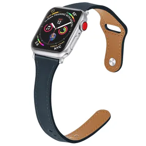 Tali Ramping untuk Apple Watch Band 40Mm 44 Mm IWatch 38Mm 42Mm 44 Mm Kulit Asli Gelang Jam Gelang Apple Watch 6 5 4 3 Se Band