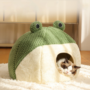 Nid universel pour animaux de compagnie quatre saisons |   Lit pour chat et chien de la série Little Frog, idéal pour l'automne et l'hiver, vente en gros - Product Image 4