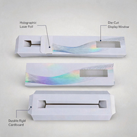Boîte à stylos rectangulaire rigide en carton personnalisée avec effet holographique partiel haut de gamme