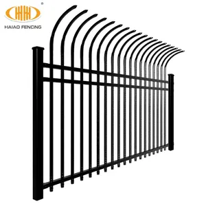 Anti-Diebstahl Biegen Top Pulver Beschichtet Stahl Zaun, Verwendet Hohe Qualität Stahl Zaun Metall Fechten Panels
