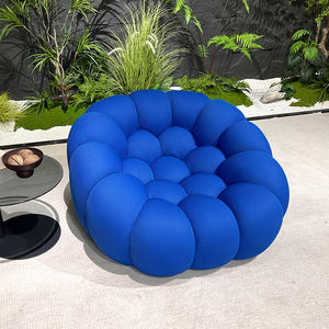 आधुनिक शैली इतालवी डिजाइन कपड़े घुमावदार आकार के बोनलेस सोफे वैक्यूम संपीड़ित फुटबॉल बुलबुला सोफा थोक के लिए सेट - Product Image 4