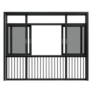Usine Foshan chambre à coucher moderne <span class=keywords><strong>isolation</strong></span> thermique et insonorisée fenêtre en aluminium salon fenêtres en verre à <span class=keywords><strong>triple</strong></span> <span class=keywords><strong>vitrage</strong></span> en aluminium - Product Image 1