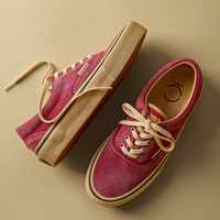 Chaussures unisexes en daim lavé à lacets, baskets vulcanisées à semelle épaisse, style rétro japonais, respirantes, pour le skate, en coton, printemps-été 2026