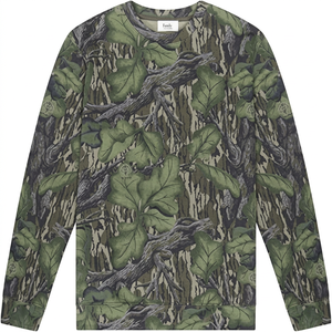 Sweat-shirt en tricot à manches longues pour homme, imprimé camouflage, coupe classique, col rond, décontracté, pour l'automne - Product Image 1