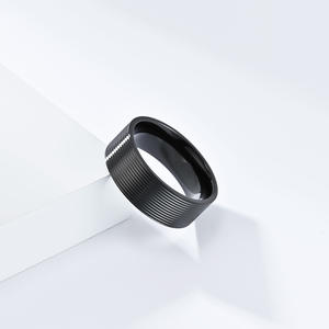 Titanium Steel <b>Rings</b> Gold Black Silver Unisex Minimalist Couple Jewelry Gift Fashion <b>Rings</b> - Product Image 4