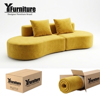 Canapé modulaire sectionnel recommandé par les designers, certifié CE, avec mousse compressée, pour appartement et villa, design moderne