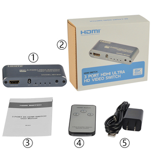 FJ-8K301 Fjgear 3 พอร์ต <span class=keywords><strong>8k</strong></span> สวิตช์ hdmi 3 ใน 1 ออก hdmi2.1 3 โฮสต์แบ่งปัน 1 จอภาพ 7680*4320/60hz - Product Image 5