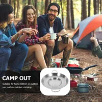 Wajan Penggorengan Stainless Steel Datar Bulat Anti Lengket, Wok Masak Rumah Tangga, Panci Masak untuk Outdoor Camping BBQ, Penggorengan Makanan, Panci Penggorengan Datar