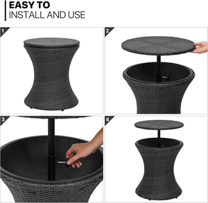 Design moderne pour le salon Hôtel Parc Salle de sport Utilisation 2in1 Outdoor Entertainment Patio Party Réglable Plastic PE Ice Cooler Bar Box - Product Image 5