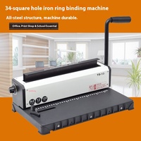 Reisheng TD-13 Double Bobine Poinçonnage Machine À Relier Anneau De Fer 34 Trous Table Calendrier Mur Calendrier Poignée Presse Machine À Relier