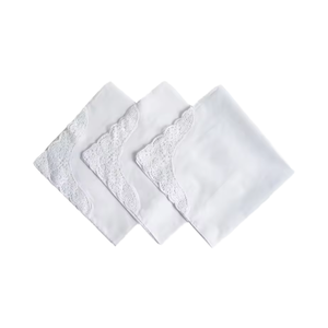 Pañuelo Cuadrado <span class=keywords><strong>de</strong></span> Algodón Tejido 100% Blanco, Grueso, Bordado, Ecológico, Libre <span class=keywords><strong>de</strong></span> Azo, para <span class=keywords><strong>Hombre</strong></span>, Recuerdo <span class=keywords><strong>de</strong></span> Boda - Product Image 4