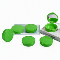 Boîte de rangement orthodontique en plastique ronde avec miroir pour appareils dentaires et gouttières, personnalisable avec logo, pour usage quotidien en clinique – Vente en gros