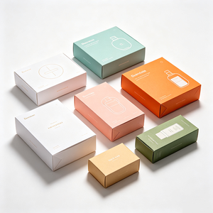 Scatola Pieghevole Multiuso in Carta Artistica Ecologica con Laminazione Opaca e Goffratura per Confezioni di Creme Viso, Cosmetici e Alimenti - Product Image 4