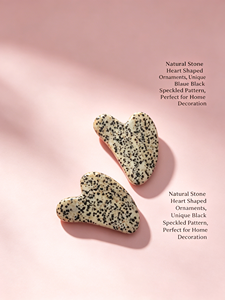 Strumento Gua Sha Personalizzato in Diaspro Dalmatino per Massaggio Facciale e Cura della Pelle - Product Image 3