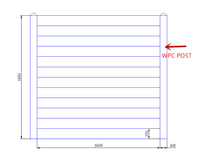 Kit complet de clôture de jardin en composite bois-plastique (WPC) 6x6 pieds, installation rapide, étanche, fabriqué en Chine