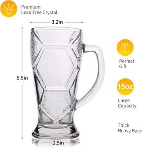 Vaso de Cerveza con Forma de Balón de Fútbol Antiguo al por Mayor, Cristalería para Fiestas, Vaso para Agua - Product Image 2