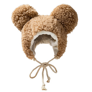 Cappello Invernale Dolce e Carino con Orecchie <span class=keywords><strong>di</strong></span> <span class=keywords><strong>Agnello</strong></span>, Cappello in Peluche con Grandi Orecchie da Orso per Donne e Bambini - Product Image 5