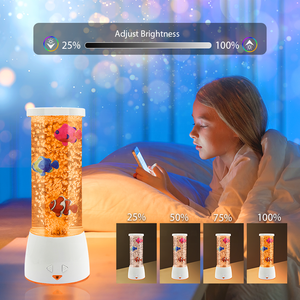 Lámpara de Burbujas con Forma de Pez, Luz Nocturna LED que Cambia de Color, Acuario Artificial con Luz Sensorial, Lámpara de Mesa Moderna - Product Image 4