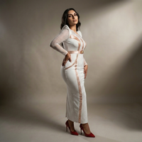 Robes de soirée décontractées unisexes africaines grande taille 2026, plissées, longues, en polyester, anti-plis, à manches cloche, pour mariage musulman turc