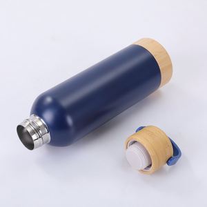 Nouvelle bouilloire isotherme sous vide en acier inoxydable 304, écologique, avec fond en bambou, petite ouverture, résistante à l'eau bouillante, performance thermique de 6 à 12 heures - Product Image 2