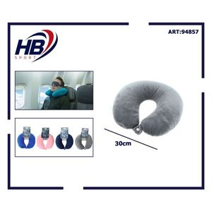 Almohada de Viaje HB Sport de 30 cm, Gris, Cojín de Soporte para el Cuello - Product Image 3
