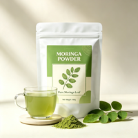 Suplemen Label Pribadi OEM Bubuk Daun Moringa Murni Alami Ekstrak Daun Moringa Bubuk