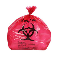 Bolsas de Residuos Biológicos Peligrosos de Grado Médico, Duraderas, de Polietileno Rojo, con Logotipo Personalizado en Relieve e Impresión de Advertencia para Uso Hospitalario