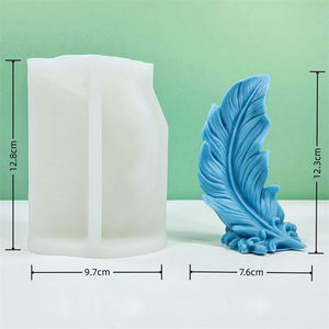 Nueva llegada tendencia pluma decorativa silicona vela molde geométrico Ángel cera <span class=keywords><strong>de</strong></span> soja molde Arte Abstracto decorativo - Product Image 2