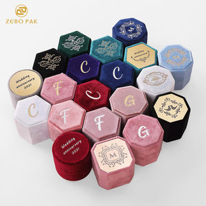 Cajas de Embalaje de Joyería de Terciopelo Personalizadas Zebo al por Mayor, Caja de Embalaje de Joyería de Lujo para Anillos y Regalos - Product Image 5