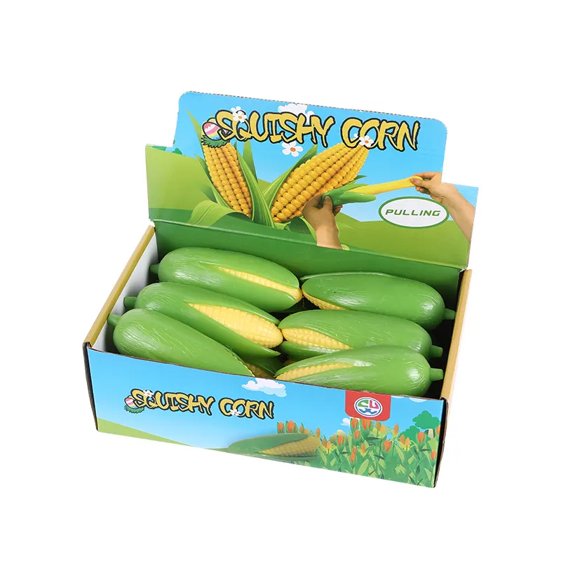 Promotion Caoutchouc Doux Soulagement Du Stress Jouets Extensible Banane Fruits Stress Maïs Jouet Squishy Banane Fidget Jouet Simulation Maïs