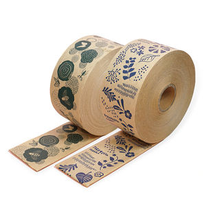 Profession elle selbst klebende benutzer definierte Logo gedruckt gummierte verstärkte Kraft papier Karton Siegel Verpackung Versand Verpackungs band mit <span class=keywords><strong>Lo</strong></span> - Product Image 1