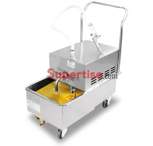 Supertise 48L Fryer Oil Filter 2500W Fast Food Oil Filtering Machine 10-12L/min Oil Filter Carts Machine