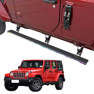 Marchepieds latéraux électriques automatiques Liush en alliage d'aluminium, style <span class=keywords><strong>sport</strong></span>, fixation complète par vis, pour <span class=keywords><strong>Jeep</strong></span> <span class=keywords><strong>Wrangler</strong></span> JL 4 <span class=keywords><strong>portes</strong></span> - Product Image 1