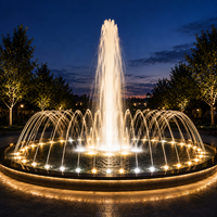Fontaine musicale LED RGB dansante en acier inoxydable pour piscine, décoration commerciale pour jardin, place publique et hôtel