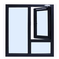 Fenêtre en aluminium Prima, moderne et fonctionnelle pour la construction de maisons, avec double vitrage, style combiné à battant et fixe