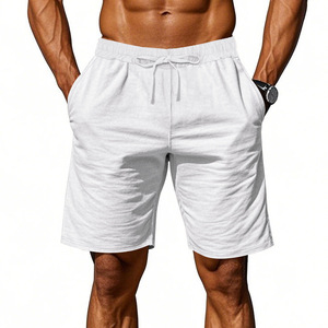 2025 American Style <strong>Linen</strong> <strong>Men's</strong> Summer <strong>Shorts</strong> Cross-Border Solid Pattern Zipper Fly Closure Loose Beach Casual Outdoor Wear - Product Image 6