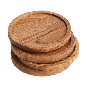 Posavasos Redondos de Madera de Bambú/Nogal de 3mm de Grosor, Ecológicos, para Tazas de Café y Bebidas, Personalizables con Grabado, Venta al Por Mayor - Product Image 3