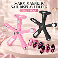 Outil magnétique professionnel multifonctionnel portable 5-en-1, mini, carré, double cœur, pour ongles, avec motif étoile, aimant puissant